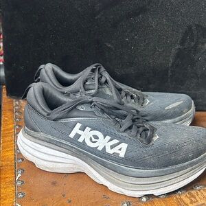 Hoka Black and Gray Athletic Shoes